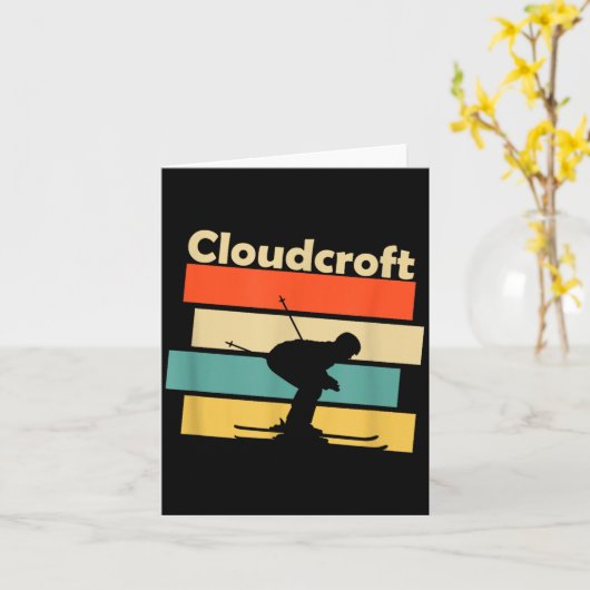 Clouroft New Mexico Retro Ski  カード (黄色い花)