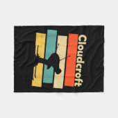 Clouroft New Mexico Retro Ski  フリースブランケット (正面(横))
