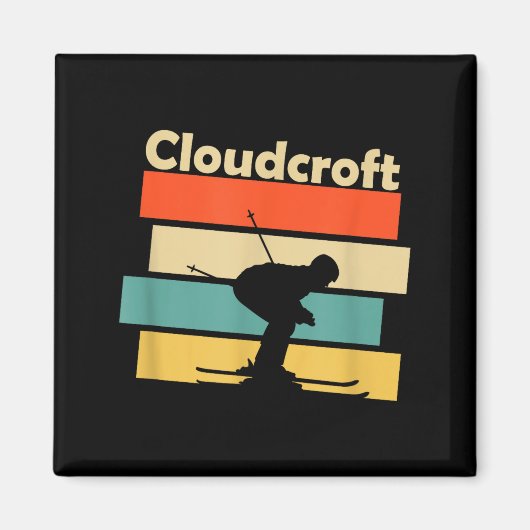 Clouroft New Mexico Retro Ski  マグネット (正面)