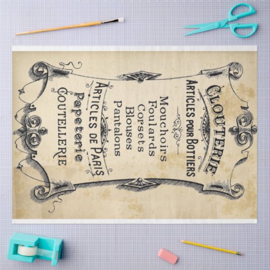 Clouterie Label Decopage紙 薄葉紙 (クラフト)