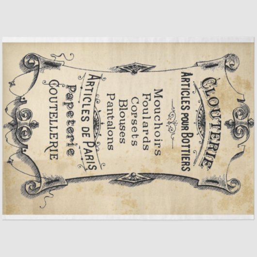 Clouterie Label Decopage紙 薄葉紙 (正面)