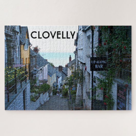 Clovelly：デボン、イングランド2 ジグソーパズル (横)