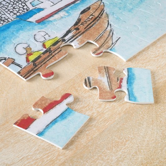 Clovelly, Devon, England Jigsawパズル ジグソーパズル (側面)