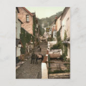 Clovelly, North Devon, England c.1895 ポストカード (正面)