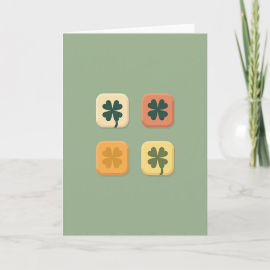 Clover Art Squares Vector Style Card カード (正面)