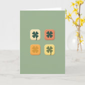 Clover Art Squares Vector Style Card カード (黄色い花)