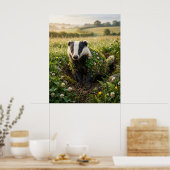 Clover Badger Meadow Luck ポスター (キッチン)