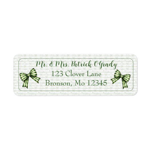 Clover & Bow St. Patrick’s Day ラベル (正面)