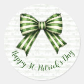 Clover & Bow St. Patrick’s Day Party Design ラウンドシール (正面)