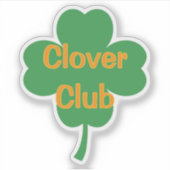 Clover Club Four-Leaf Clover St Patrick's Day シール (正面)