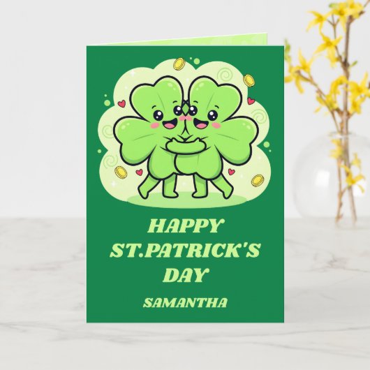 Clover Cuddles St. Patrick’s Day Card カード (黄色い花)
