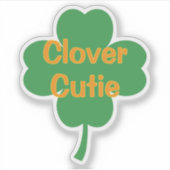 Clover Cutie 4-Leaf Clover St Patrick's Day シール (正面)