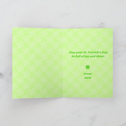 Clover Cutie St. Patrick’s Day Card カード (内部)