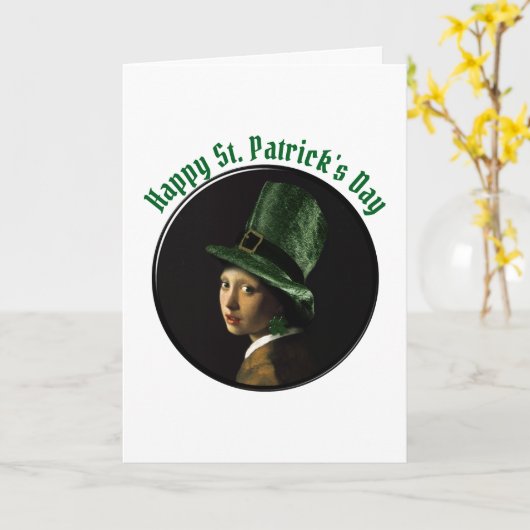 Clover Earring St. Patrick's Day カード (黄色い花)