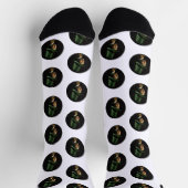 Clover Earring St. Patrick's Day ソックス (上部)