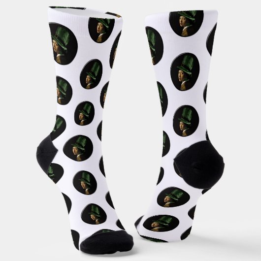 Clover Earring St. Patrick's Day ソックス (傾斜あり)