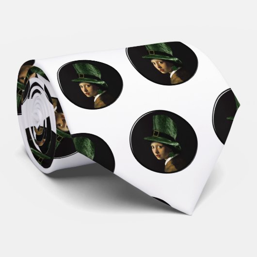 Clover Earring St. Patrick's Day ネクタイ (ロール)