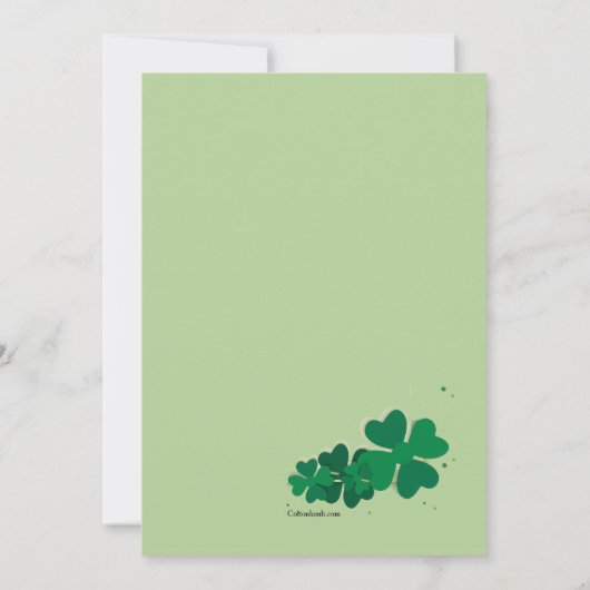 Clover Frame Photo 招待状 (裏面)