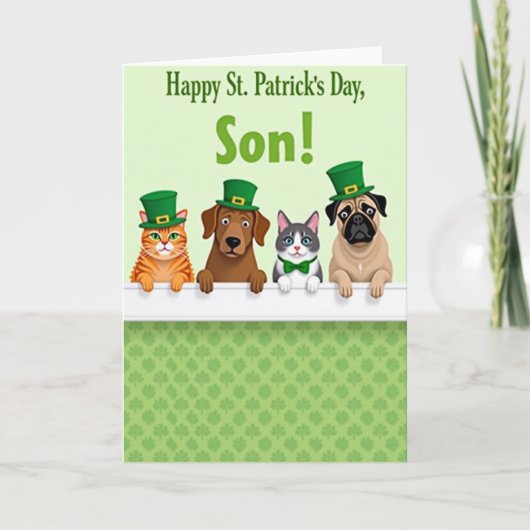 Clover Friends St Patricks Day Card カード (正面)