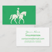 Clover Green Horse Equine Contact Card 名刺 (正面/裏面)