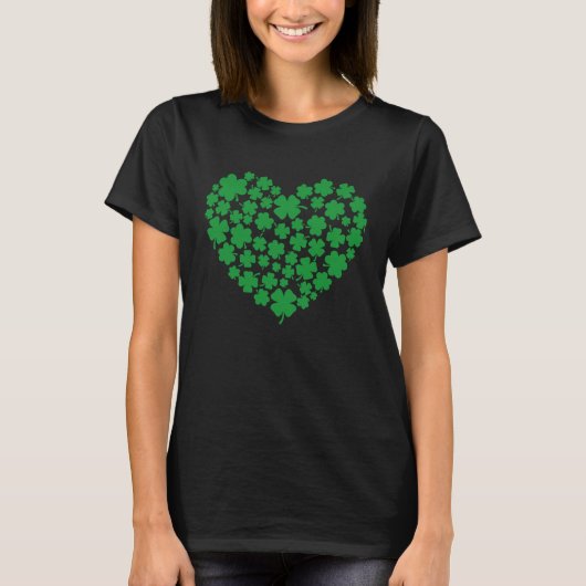 Clover heart lucky, St Patrick's day, good luck, g Tシャツ (正面)