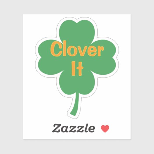 Clover It 4-Leaf Clover St Patrick's Day シール (シート)