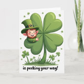 Clover Leprechaun Luck Art Card カード (正面)