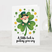 Clover Leprechaun Luck Card カード (正面)