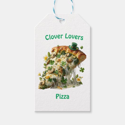 Clover Lovers Pizza St. Patrick’s Day ギフトタグ (正面)