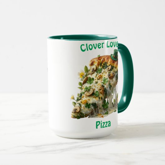 Clover Lovers Pizza St. Patrick’s Day マグカップ (正面右)