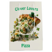 Clover Lovers Pizza St. Patrick’s Day ミディアムペーパーバッグ (裏面)