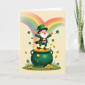 Clover Luck Leprechaun Scene Card カード (正面)