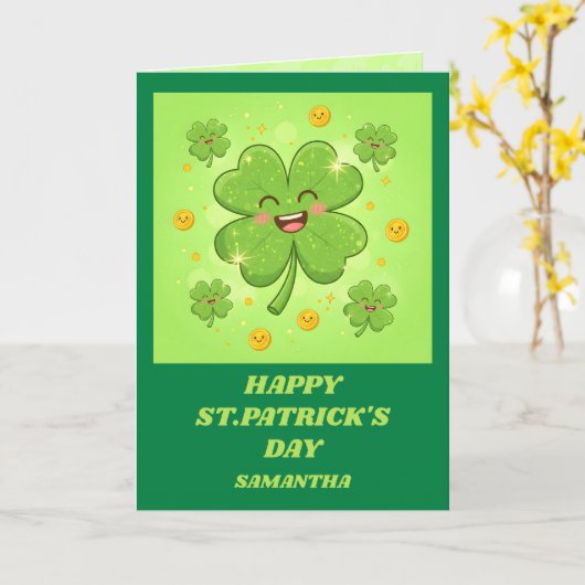 Clover Magic St. Patrick’s Day Card カード (黄色い花)