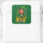 Clover Money Energy – Lucky Leprechaun Autocolante スクエアシール (バッグ)