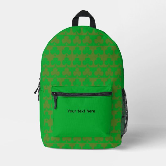 Clover Personalized Pattern プリントバックパック (正面)