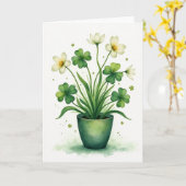 Clover Plant Watercolor Card カード (黄色い花)