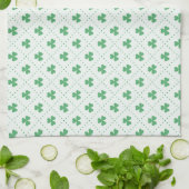 Clover Print Towel for Stylish Kitchen Decor キッチンタオル (折り畳み)