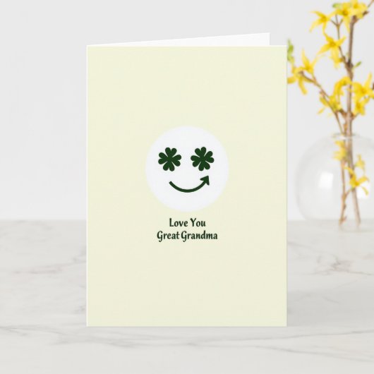 Clover Smile Great Grandma Card カード (黄色い花)
