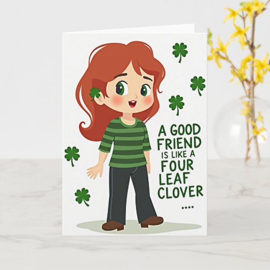 Clover Stripes Friend Card カード (黄色い花)