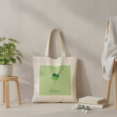 Clover Tote Bag – Green Floral Design トートバッグ