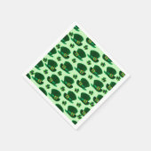 CloversとLeprechaun Hats スタンダードカクテルナプキン (角)