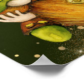 Clovers and Leprechaun格言St. Patrick's Day ポスター (角)