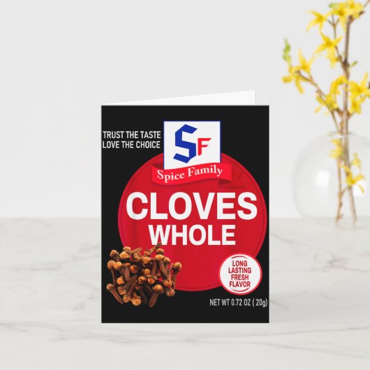 Cloves Whole Halloween Sce Costume Group Matching カード (黄色い花)