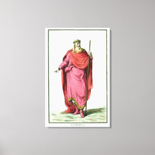 Clovis I (481-511)大連フランクの王 キャンバスプリント (正面)
