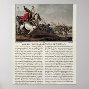 Clovis I (c.466-511)、トルビアックの戦い、496 ポスター
