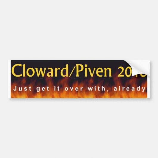 Cloward及びPiven 2016年 バンパーステッカー (正面)