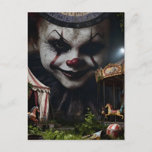 Clown at the Abandoned Circus ポストカード (正面)