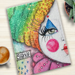 Clown Colorful Ombre Rainbow Mime Inspirational ジグソーパズル<br><div class="desc">This colorful design is created from my original whimsical girl mime or clown painting in an ombre rainbow of colors in purple,  blue,  green,  yellow,  orange,  red,  and pink on vibrant background with the inspirational word "sparkle"</div>