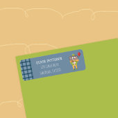 Clown Elephant Blue return Label Address ラベル