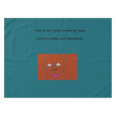 Clown-Faced Dog Cartoon Sketch テーブルクロス (正面(横))